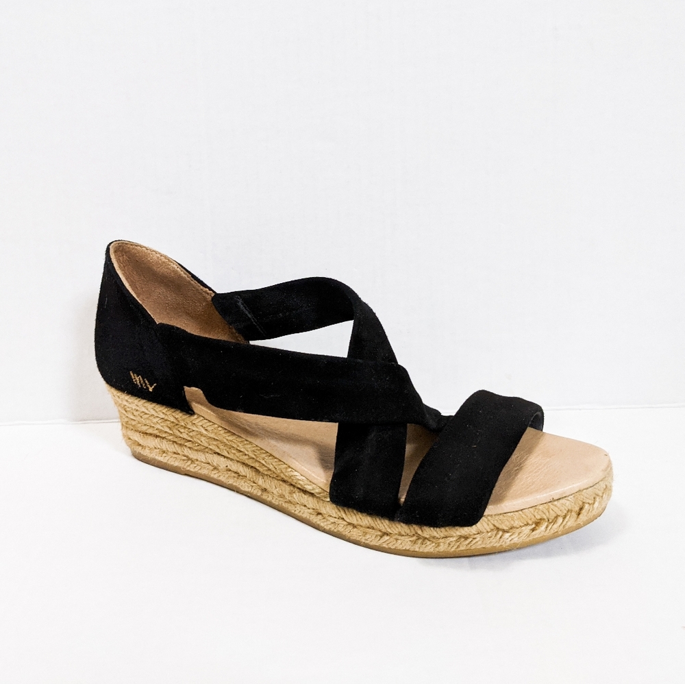 Viscata Barcelona black espadrille wedge sandal